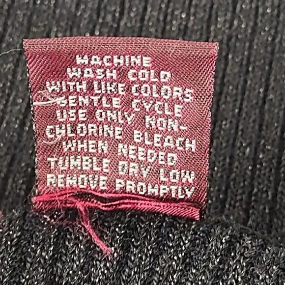 Merona Womens Dark Gray To Black Metallic Button Up Long Sleeve Sweater Size XL - Picture 10 of 10